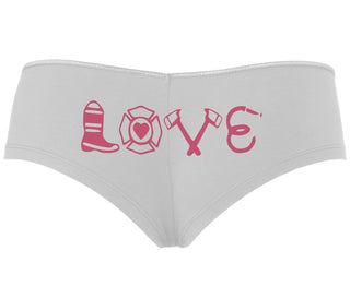 Love Fire Fighter - White Boyshort