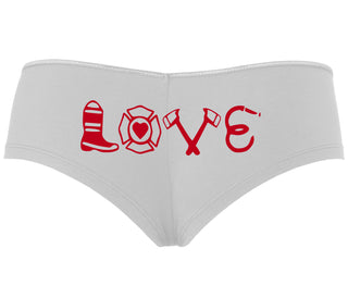 Love Fire Fighter - White Boyshort