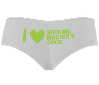 I Love Sucking Master's Cock - White Boyshort
