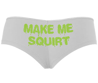 Make Me Squirt Wet - White Boyshort