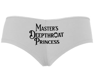 Master's Deepthroat Princess - White Boyshort