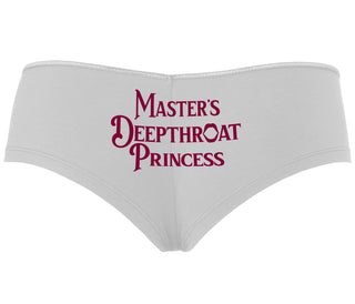Master's Deepthroat Princess - White Boyshort