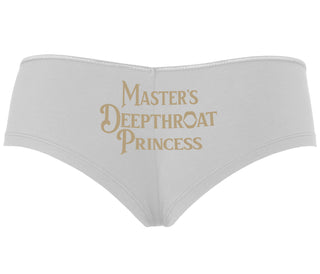 Master's Deepthroat Princess - White Boyshort