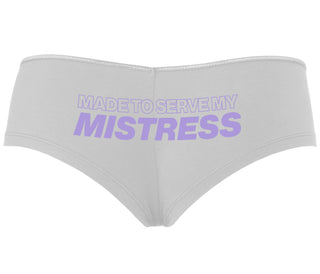 Made To Serve My Mistress - White Boyshort