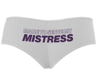 Made To Serve My Mistress - White Boyshort
