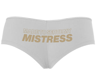 Made To Serve My Mistress - White Boyshort