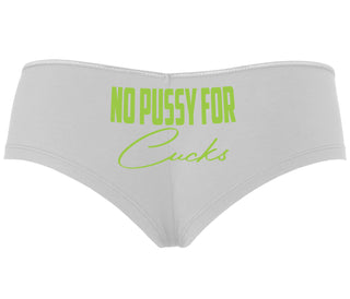 No Pussy For Cucks - White Boyshort