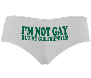 I'm Not Gay But My Girlfriend Is - White Boyshort