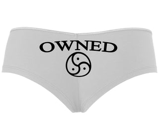 Owned With BDSM Symbol - White Boyshort