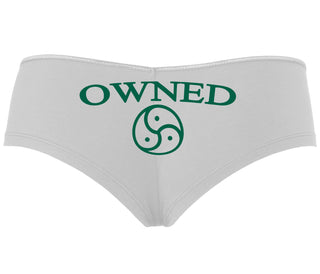 Owned With BDSM Symbol - White Boyshort