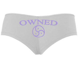 Owned With BDSM Symbol - White Boyshort