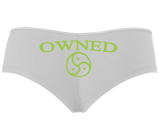 Owned With BDSM Symbol - White Boyshort