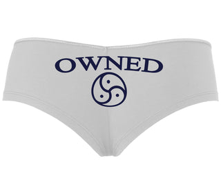 Owned With BDSM Symbol - White Boyshort