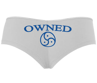Owned With BDSM Symbol - White Boyshort