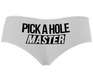 Pick A Hole Master - White Boyshort