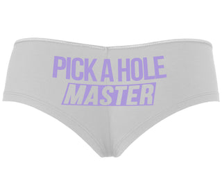 Pick A Hole Master - White Boyshort