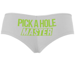Pick A Hole Master - White Boyshort