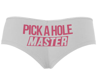 Pick A Hole Master - White Boyshort