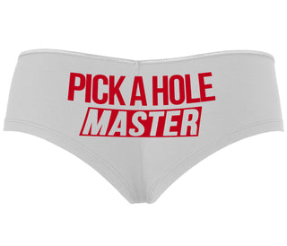 Pick A Hole Master - White Boyshort