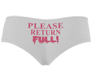 Please Return Full - White Boyshort
