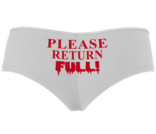 Please Return Full - White Boyshort