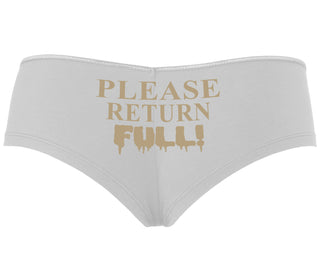 Please Return Full - White Boyshort