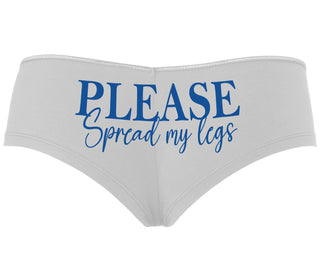 Please Spread My Legs - White Boyshort