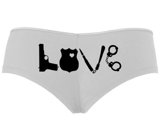 Police Love - White Boyshort