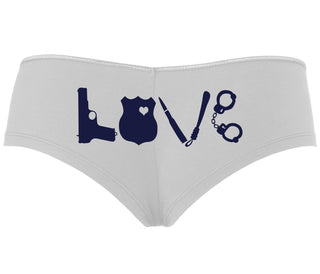 Police Love - White Boyshort