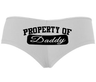 Property Of Daddy - Athletic Look - White Boyshort
