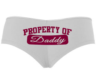 Property Of Daddy - Athletic Look - White Boyshort