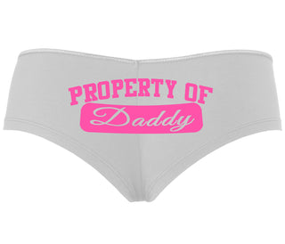 Property Of Daddy - Athletic Look - White Boyshort