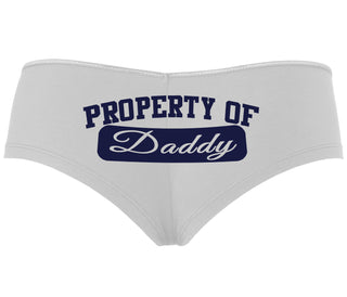 Property Of Daddy - Athletic Look - White Boyshort