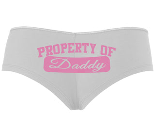 Property Of Daddy - Athletic Look - White Boyshort