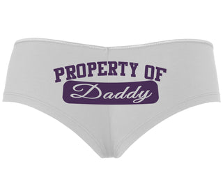 Property Of Daddy - Athletic Look - White Boyshort