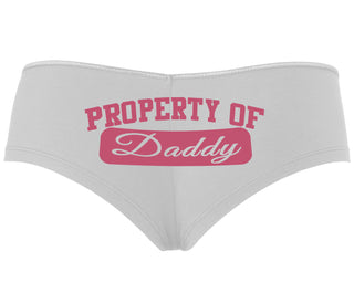 Property Of Daddy - Athletic Look - White Boyshort