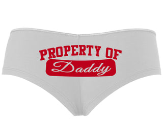 Property Of Daddy - Athletic Look - White Boyshort
