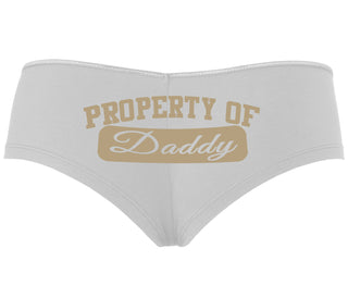 Property Of Daddy - Athletic Look - White Boyshort
