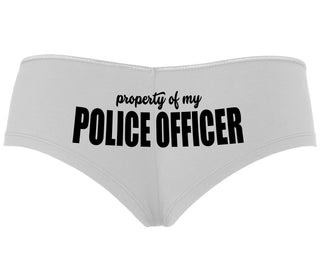 Property Of My Police Officer - White Boyshort