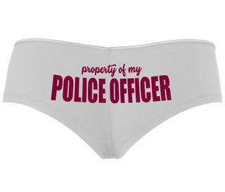 Property Of My Police Officer - White Boyshort
