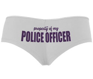 Property Of My Police Officer - White Boyshort