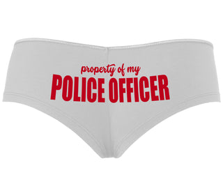 Property Of My Police Officer - White Boyshort