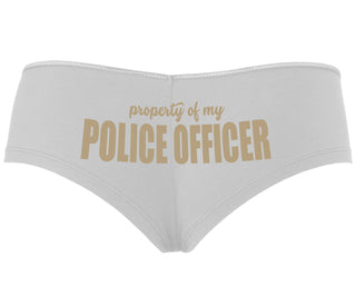 Property Of My Police Officer - White Boyshort