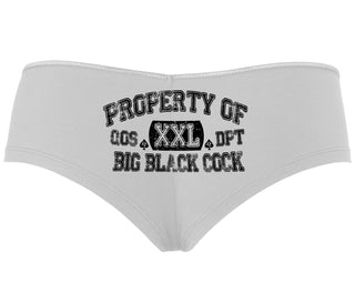 Property Of Big Black Cock - Queen Of Spades - White Boyshort