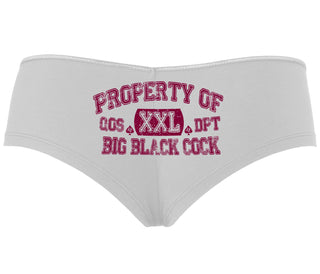 Property Of Big Black Cock - Queen Of Spades - White Boyshort