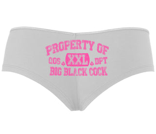 Property Of Big Black Cock - Queen Of Spades - White Boyshort