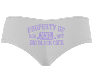 Property Of Big Black Cock - Queen Of Spades - White Boyshort
