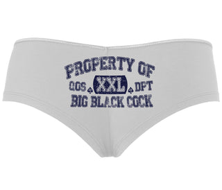 Property Of Big Black Cock - Queen Of Spades - White Boyshort