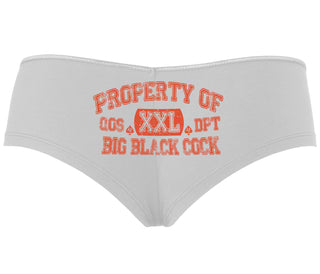 Property Of Big Black Cock - Queen Of Spades - White Boyshort