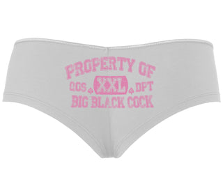 Property Of Big Black Cock - Queen Of Spades - White Boyshort